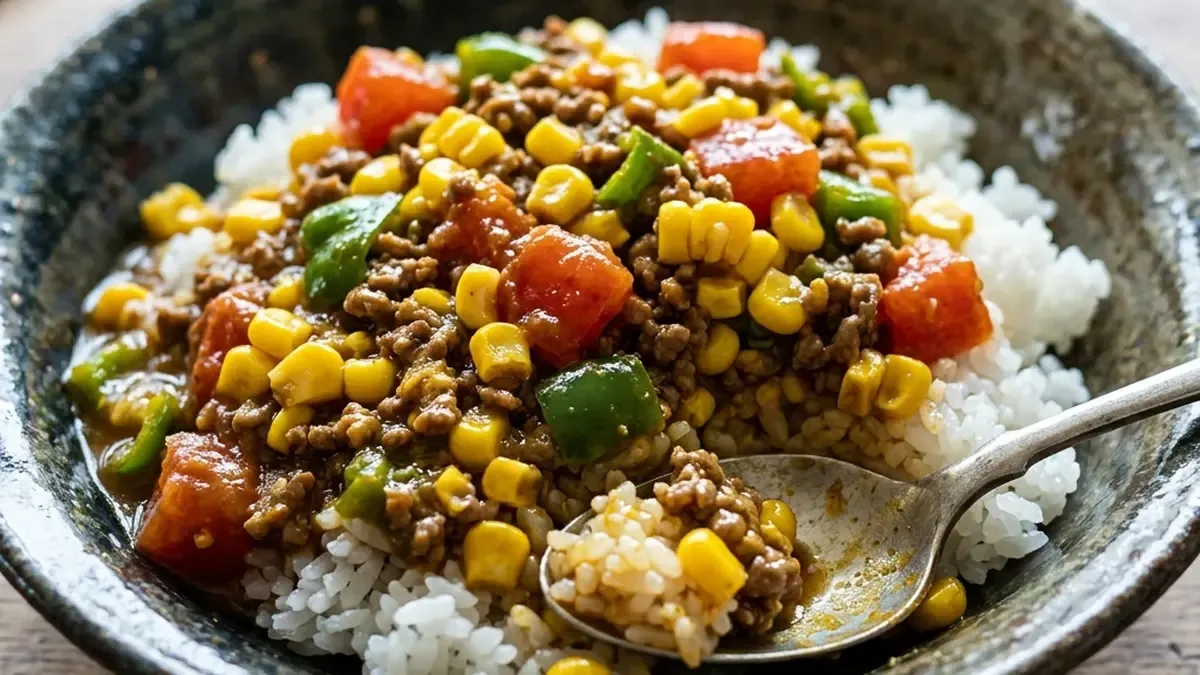 とうもろこしとトマトのカレー