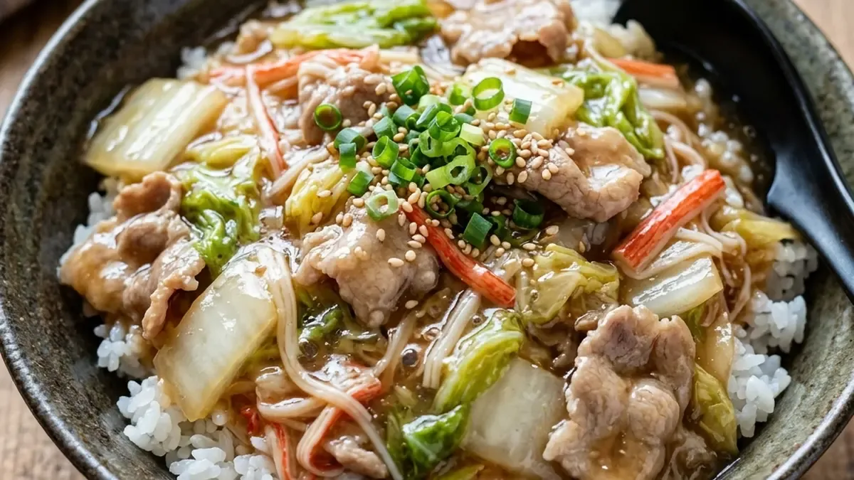 レンジで中華丼