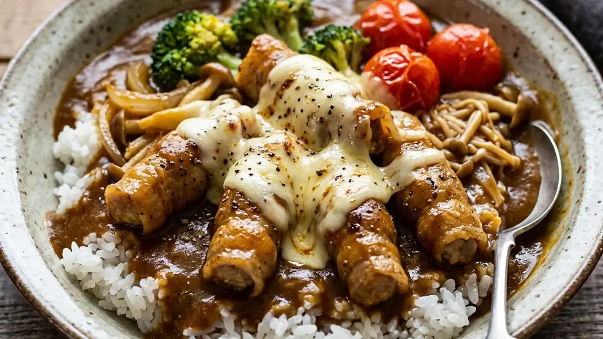 肉巻きチーズカレー