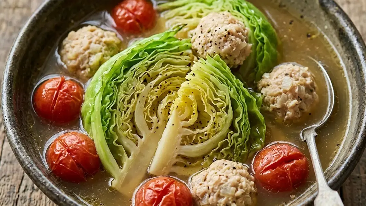 春キャベツと鶏だんごのスープ煮