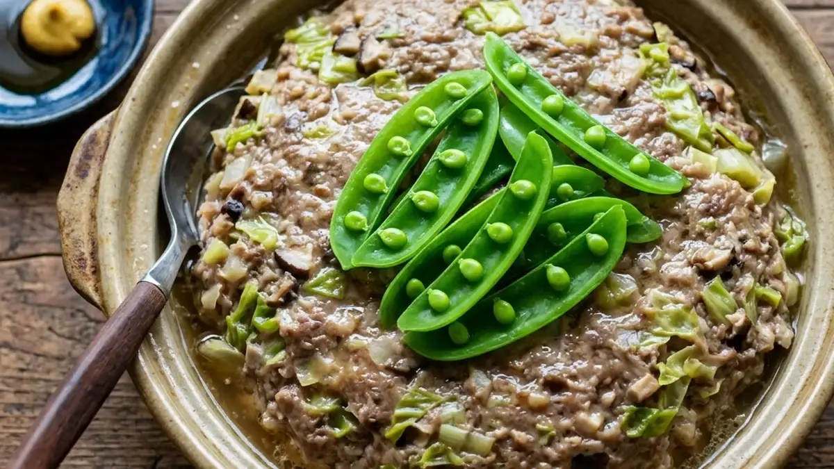 春キャベツとひき肉の皿蒸し