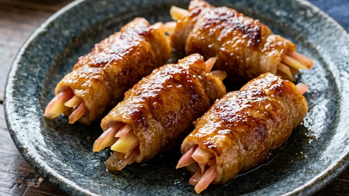 甘酢しょうがの肉巻き