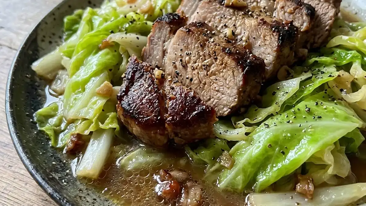 春キャベツと豚肉のビネガー蒸し煮