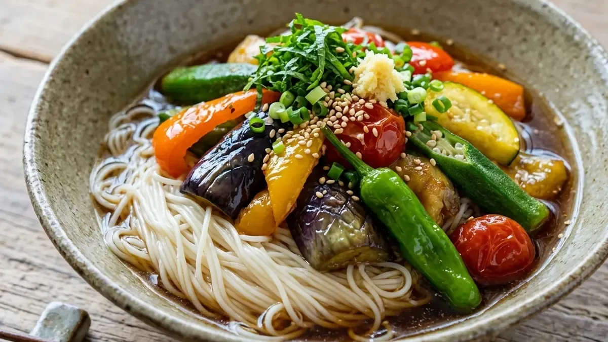 野菜ぶっかけそうめん