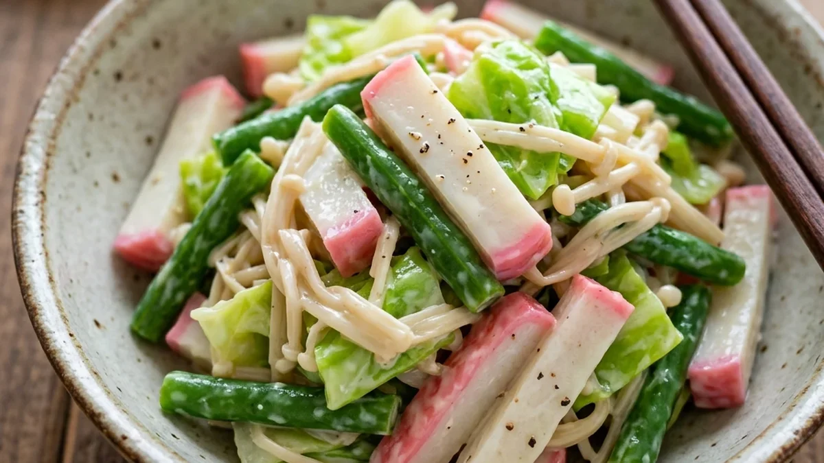 かまぼこと野菜のマヨあえ