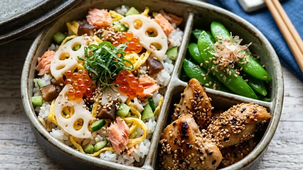 初夏の簡単混ぜずし弁当