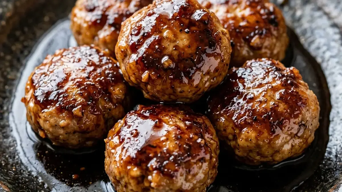 肉だんごの黒酢あん