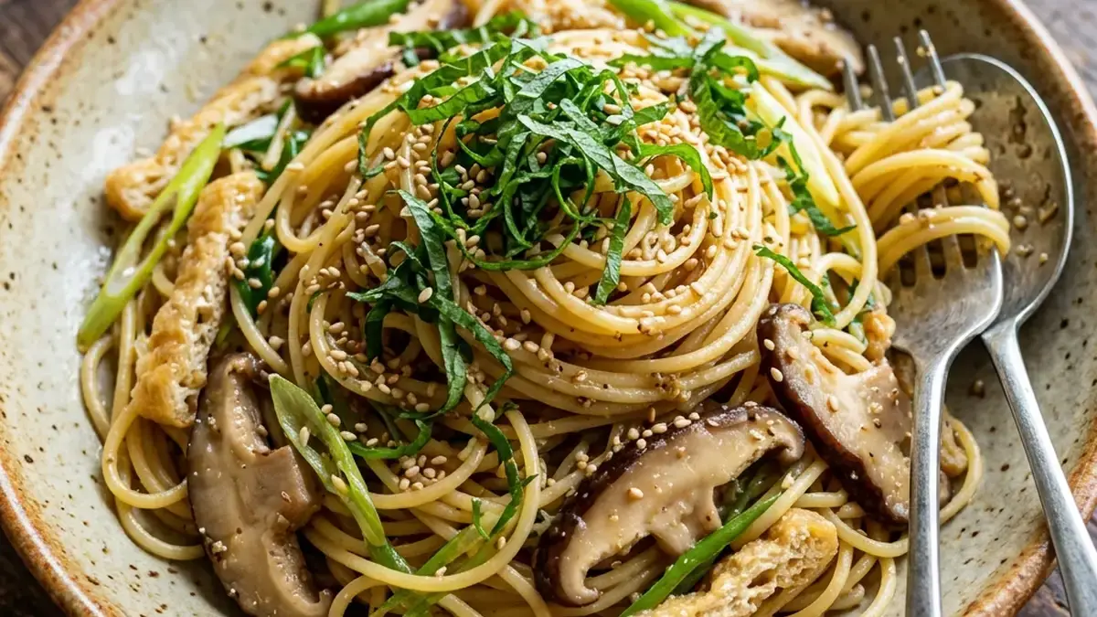 しいたけのスパゲッティ