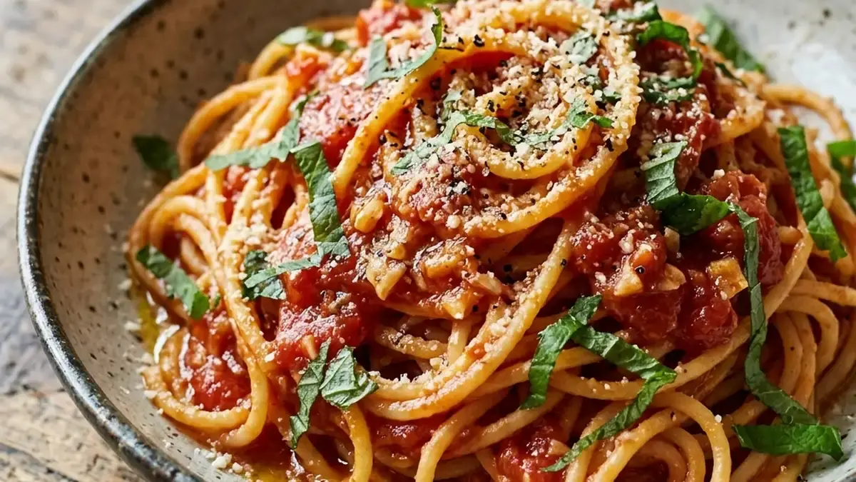 基本のトマトソースパスタ