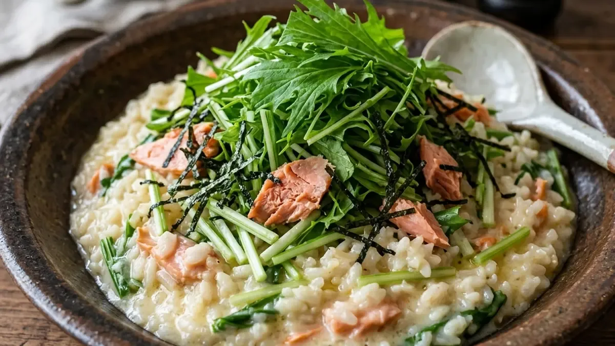 水菜の簡単リゾット