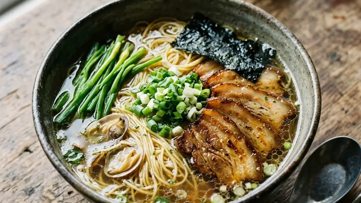 豚しょうゆ煮のイタリア風ラーメン
