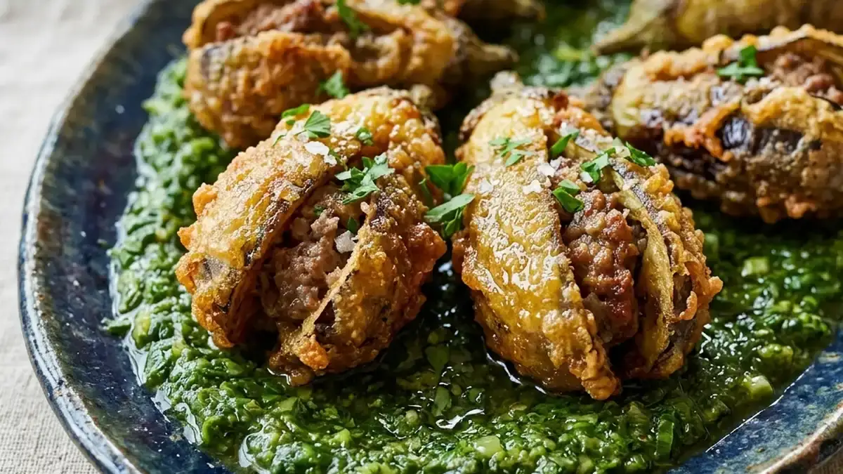 なすのはさみ揚げイタリア風