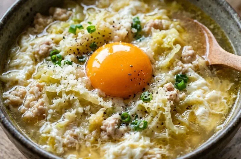 【三國清三さんのレシピ】キャベツと鶏ひき肉のスープの作り方