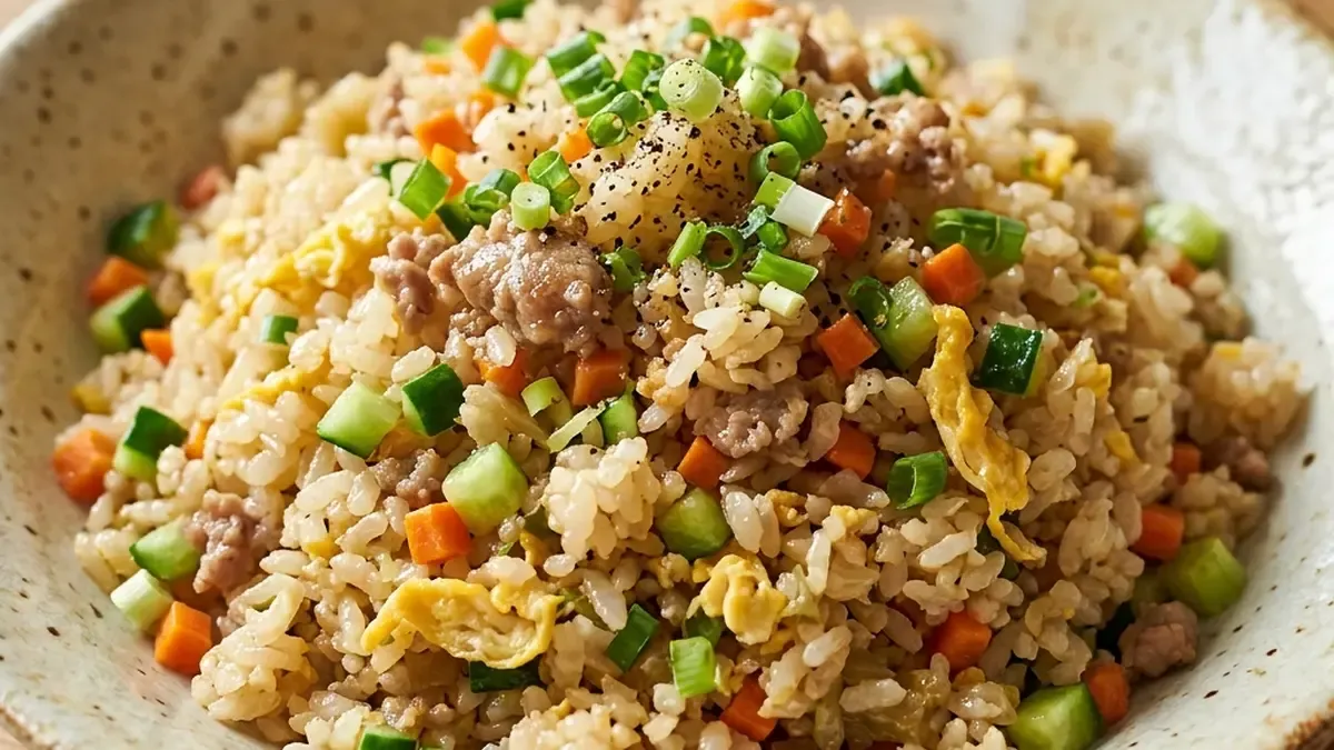 塩味でチャーハン