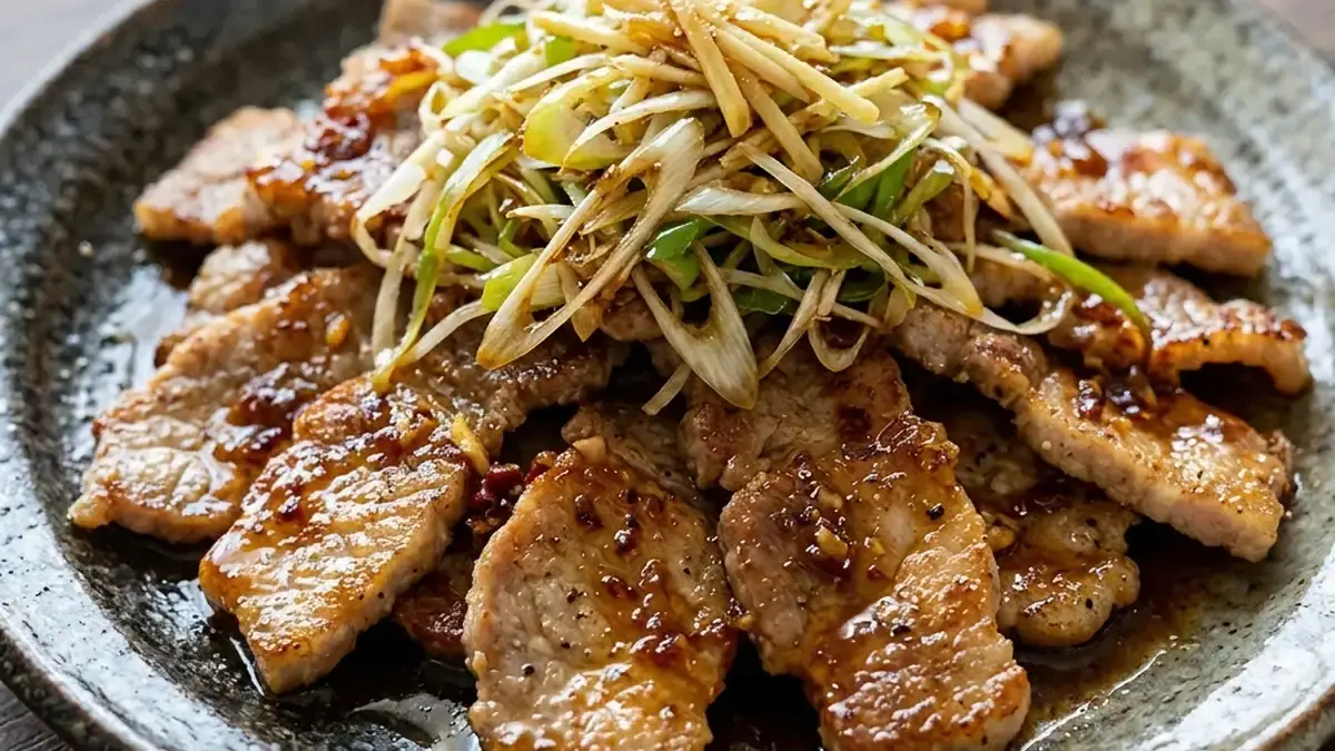 豚肉のサッと焼きうま辛だれ