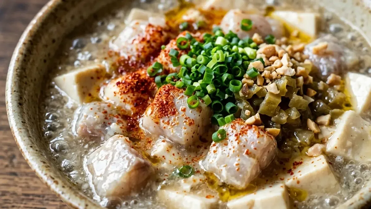 たらと豆腐の白マーボー