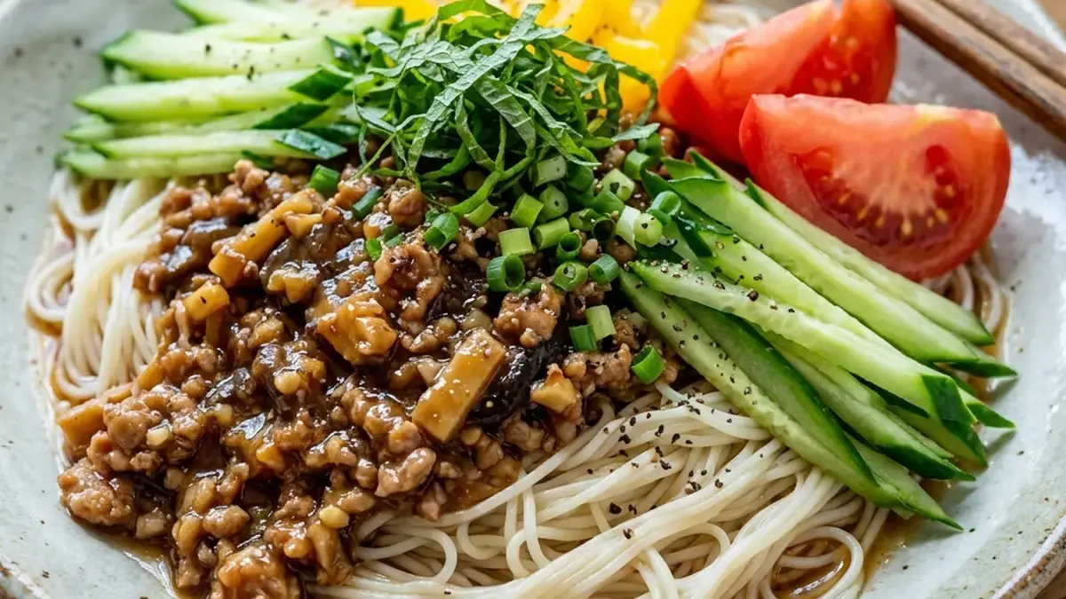 肉みそかけそうめん