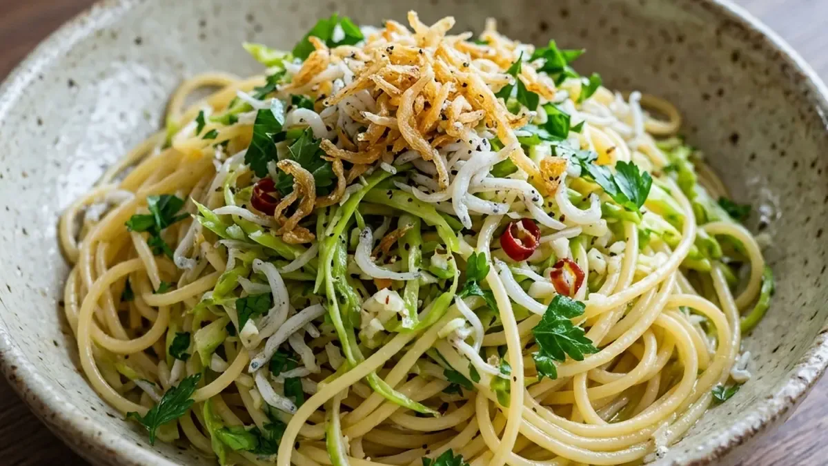 しらすとアスパラのスパゲッティ