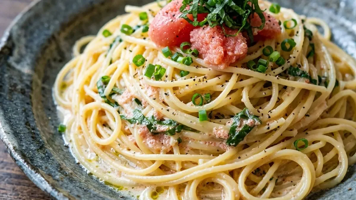 たらこと青じそのスパゲッティ
