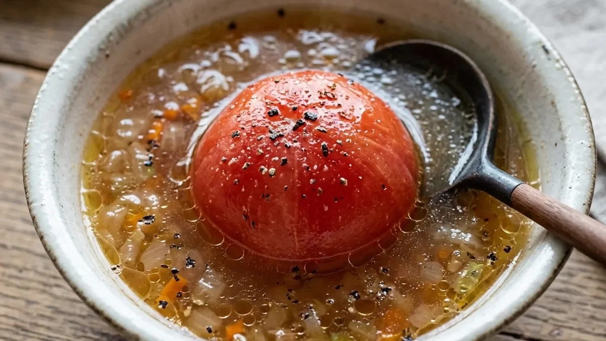 トマトの蒸しスープ