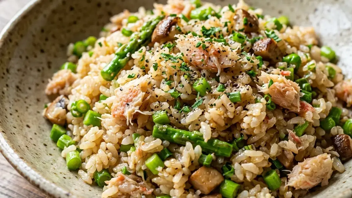 アスパラのチャーハン