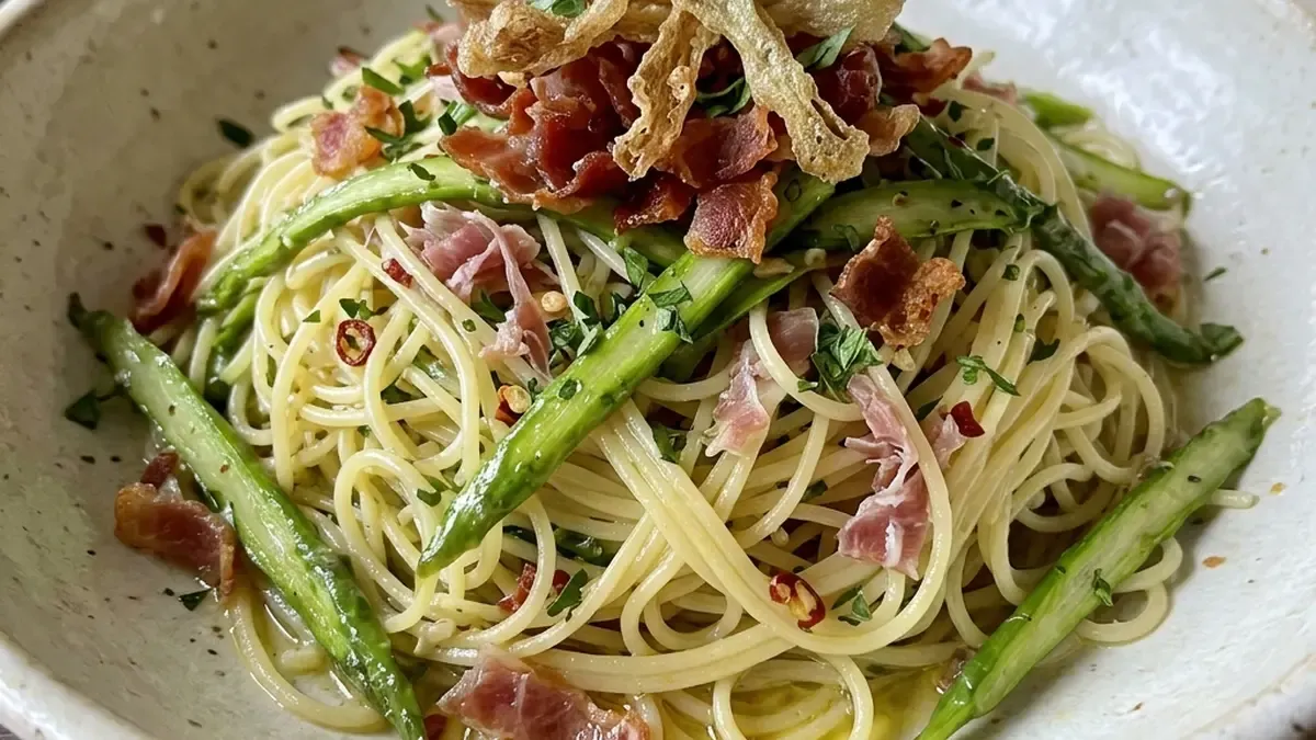 アスパラガスのパスタ