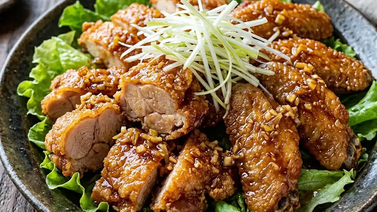 揚げ鶏の香味酢あえ