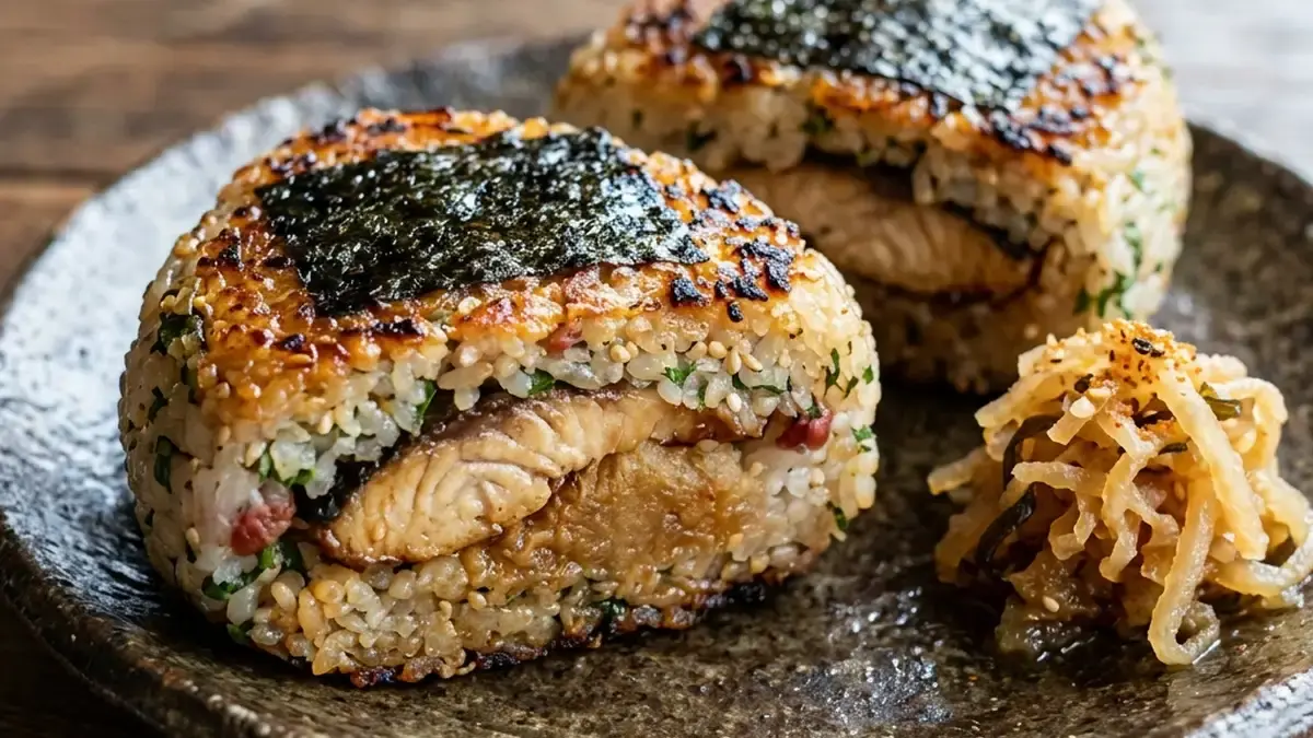 ぶり大根の焼きおにぎり