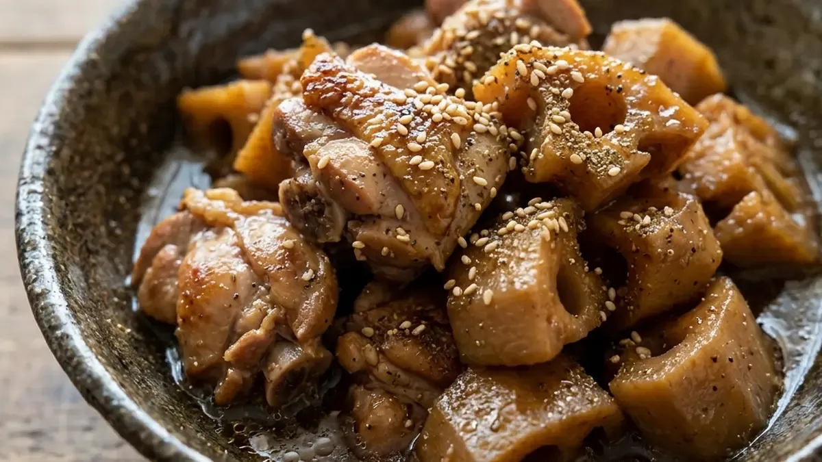 鶏肉とれんこんの田舎煮