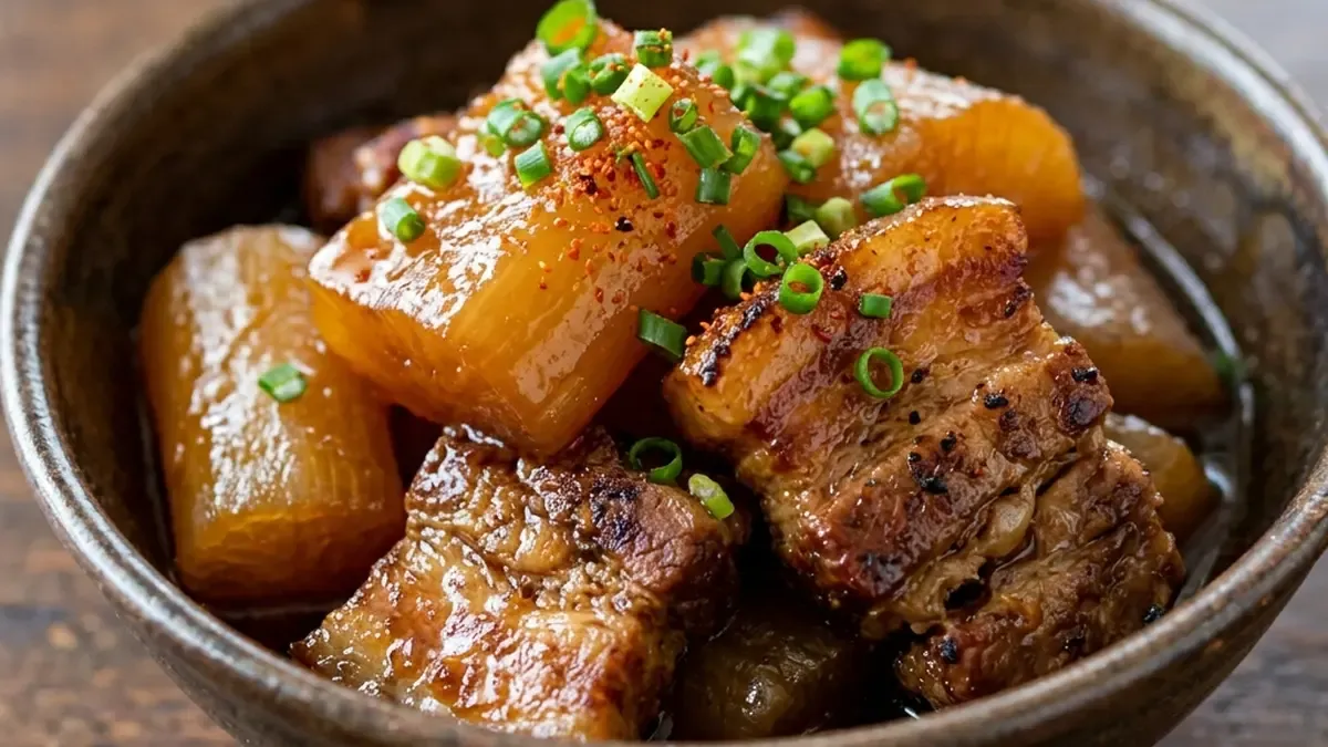 大根と豚バラのべっこう煮