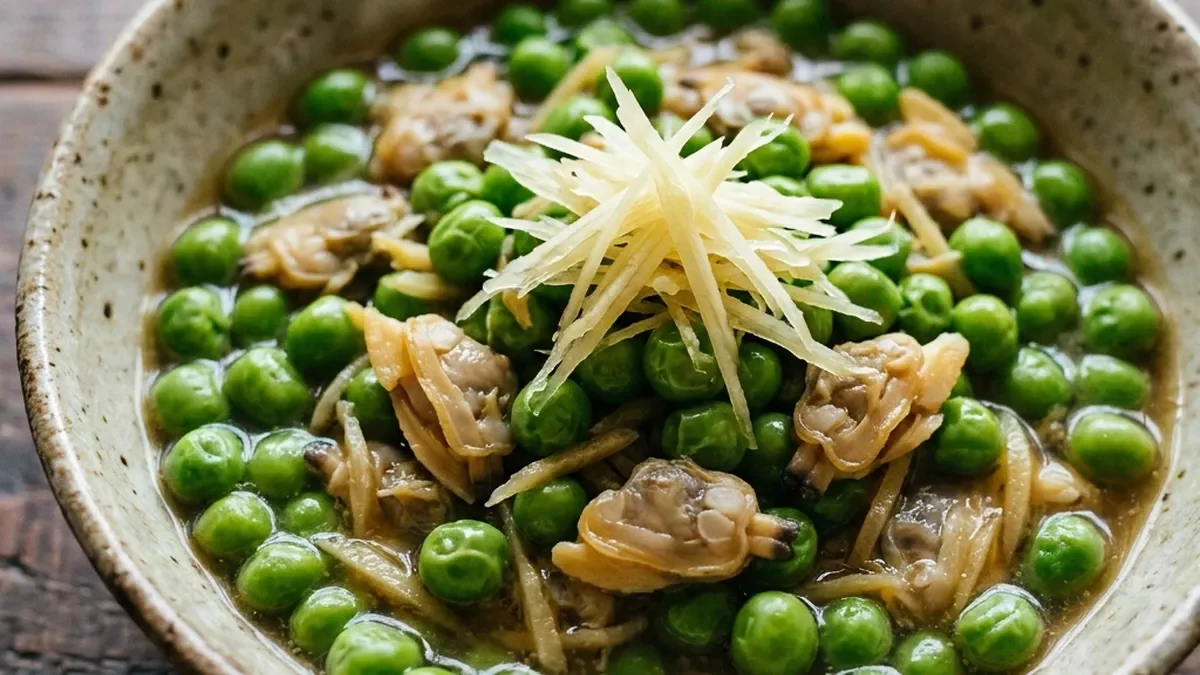 えんどう豆とあさりの煮物