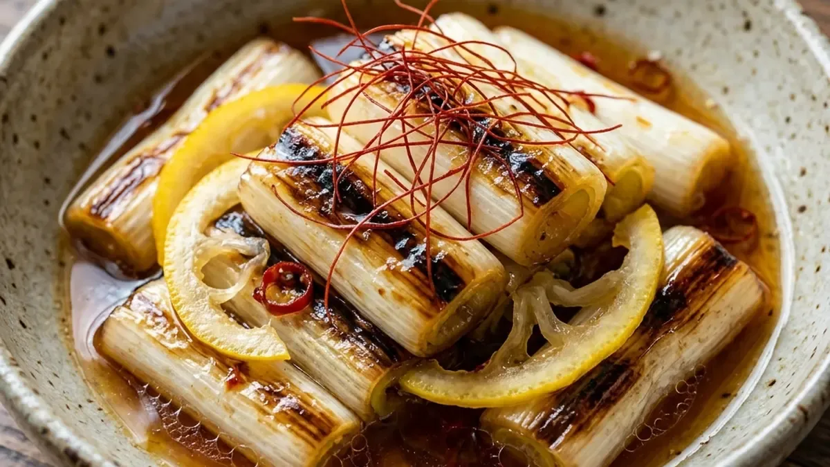 ねぎの甘酢漬け 柚子風味