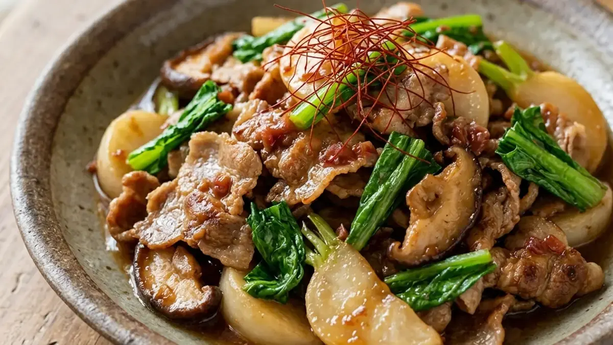 豚肉とかぶのさっぱり炒め
