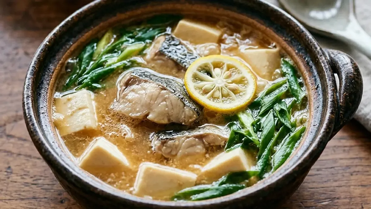 さわらと豆腐の小鍋