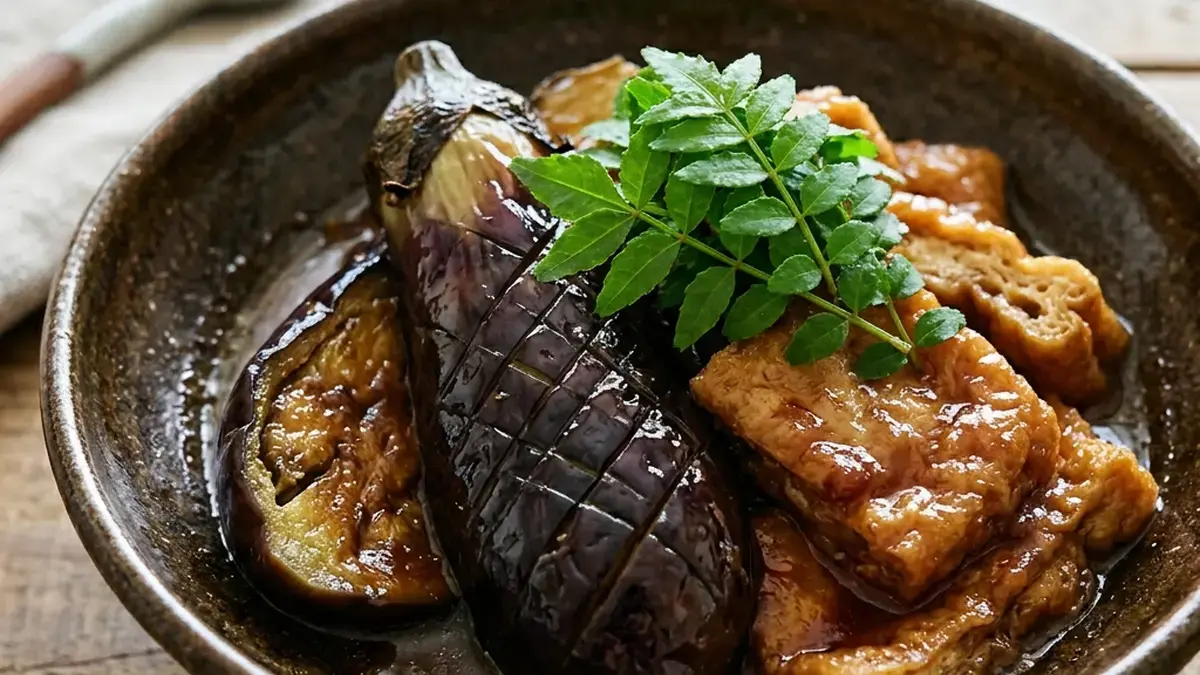 なすと油揚げのみそ煮