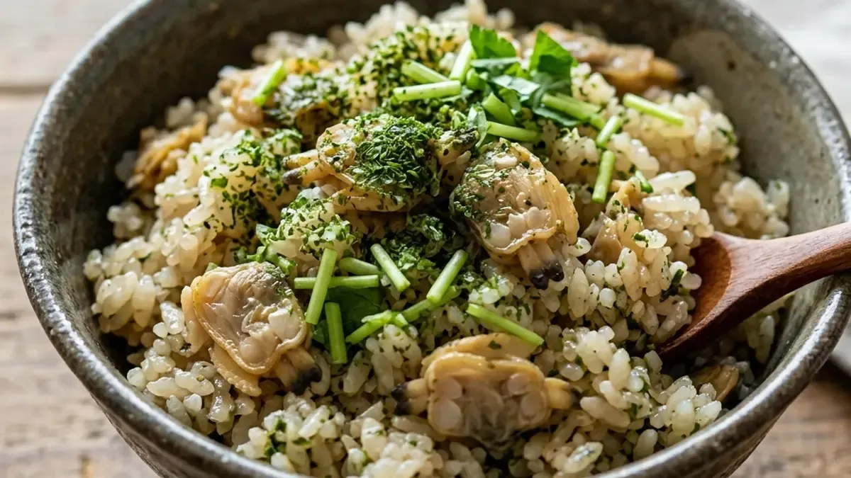 青のりとあさりのご飯