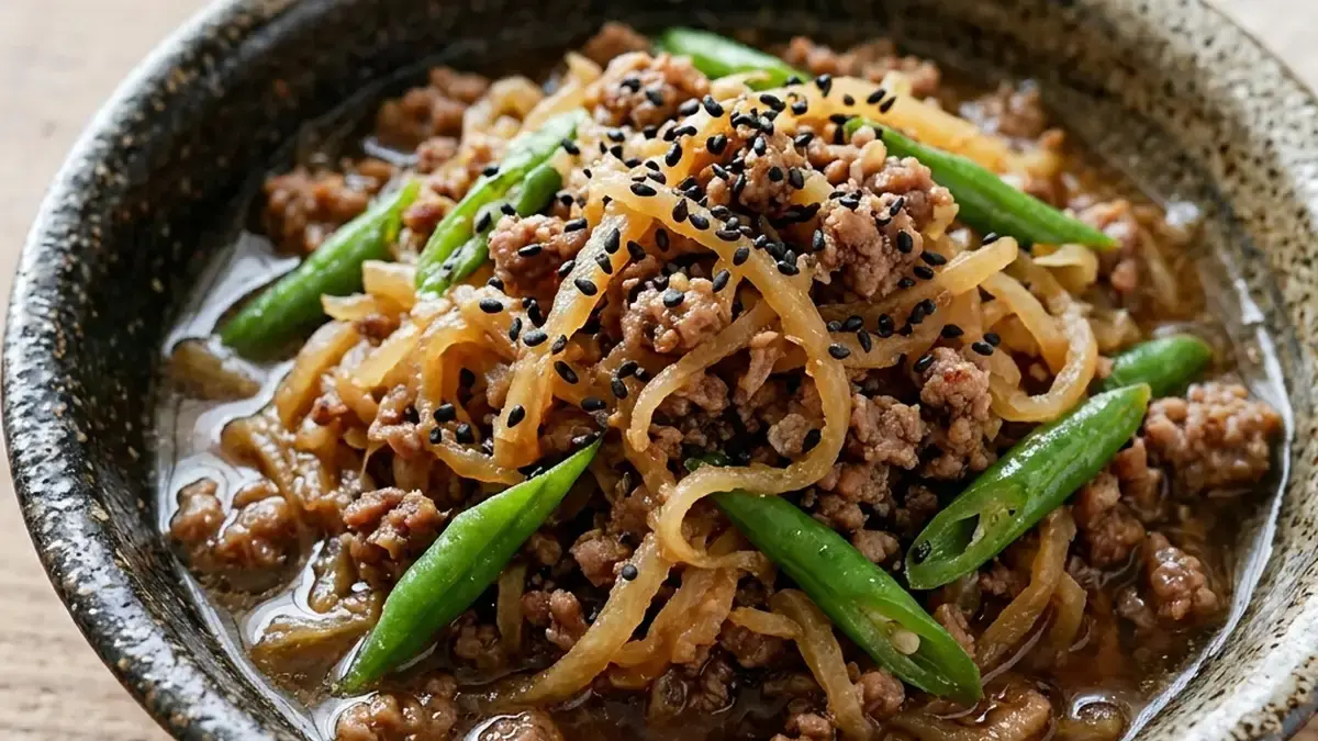 切り干し大根とひき肉の炒め煮