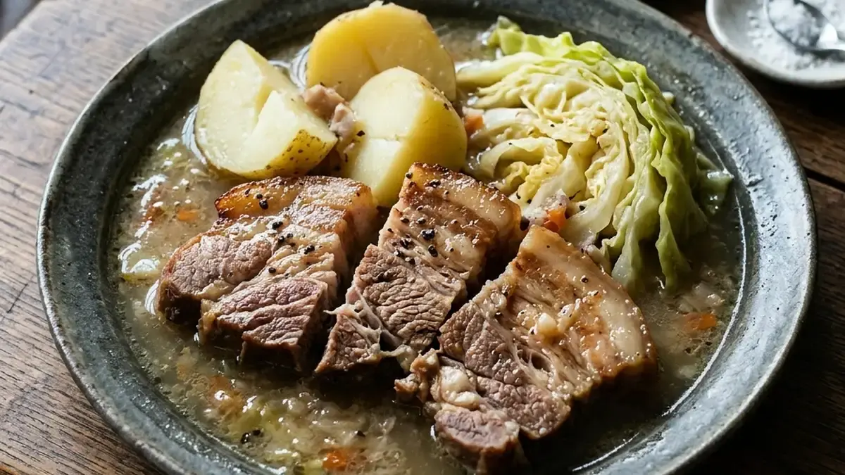 豚肉の塩漬けの煮込み