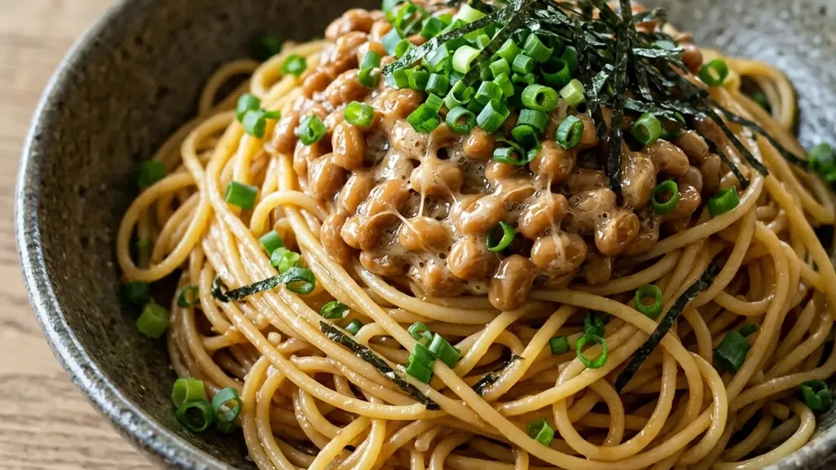 包丁不要！納豆パスタ