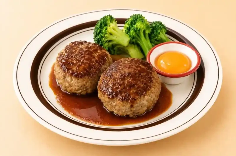 【きょうの料理】あらびき月見ハンバーグのレシピ 山本ゆりさんちょっとの工夫で!簡単ごちそう