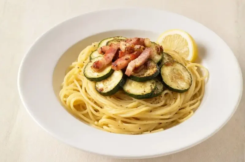 【きょうの料理】ズッキーニとベーコンのレモンバターパスタのレシピ 山本ゆりさんボリュームたっぷり!夏のおうち麺