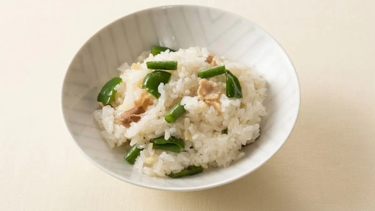 豚バラと野菜のしょうがご飯