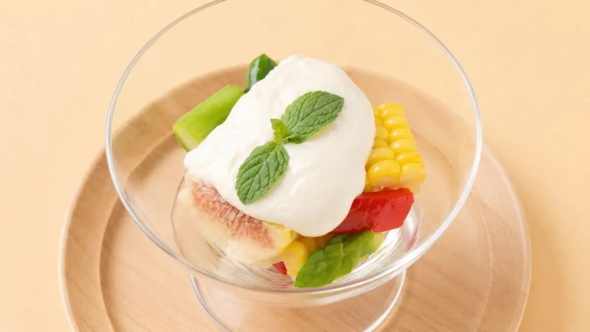 いちじくと彩り野菜の豆腐クリーム