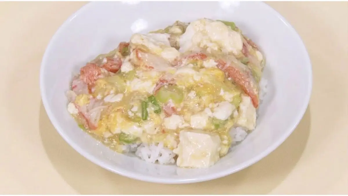 かにかま豆腐丼