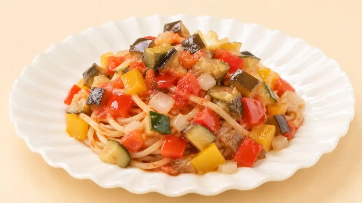 ラタトゥイユの冷製パスタ