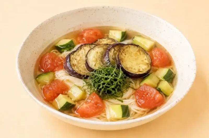 【きょうの料理】トマトとなすのにゅうめんのレシピ 髙橋義弘さん京料理人のモダン和ごはん