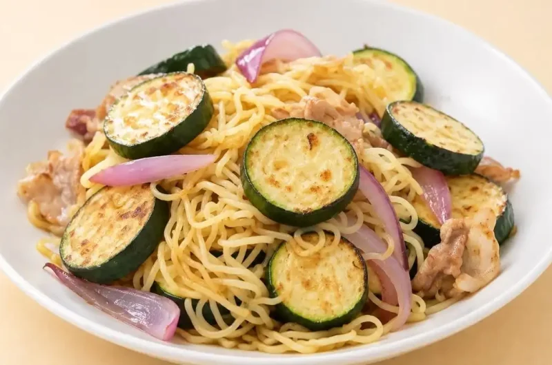 【相葉マナブ】ズッキーニの塩焼きそばのレシピ ズッキーニで旬の産地ごはん