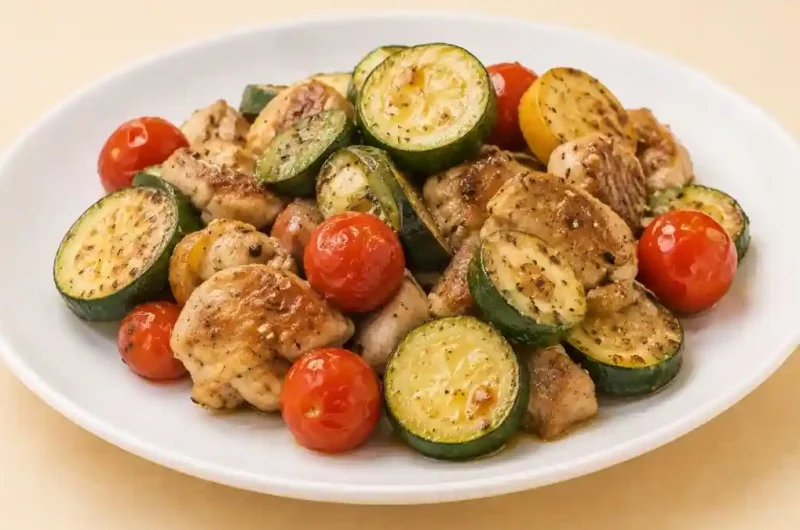 【相葉マナブ】ズッキーニと鶏肉のガリバタ炒めのレシピ ズッキーニで旬の産地ごはん