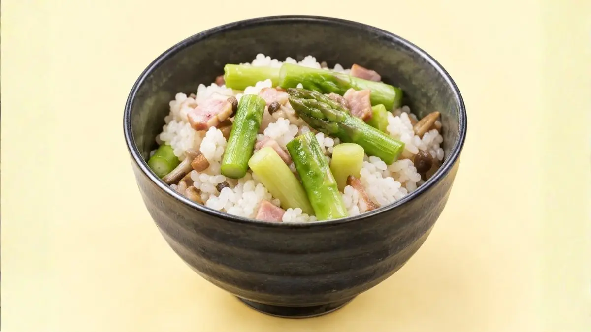 アスパラ混ぜごはん