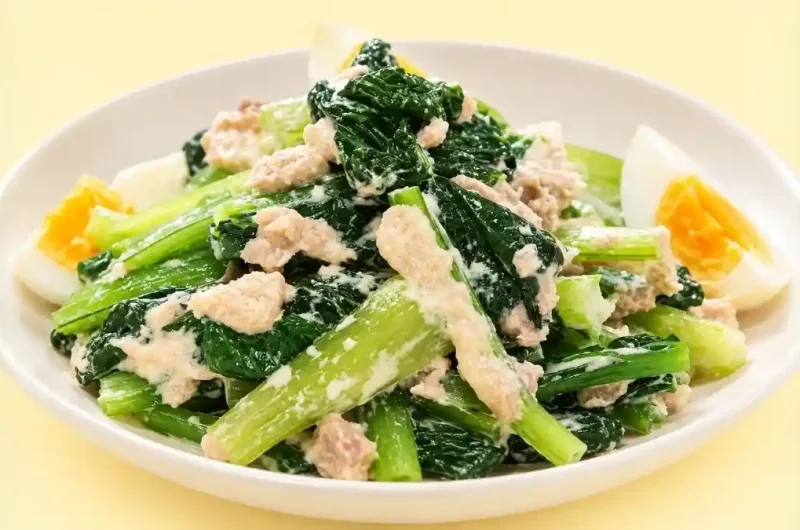 【トリセツショー】小松菜の焼きサラダのレシピ 野菜の取説 まるごと蒸し